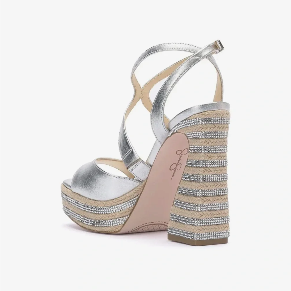 New! Jessica Simpson Dosia Women's Strappy Platform Wedge Espadrilles Sandals 10